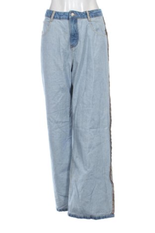 Blugi de femei Bershka, Mărime L, Culoare Albastru, Preț 145,99 Lei