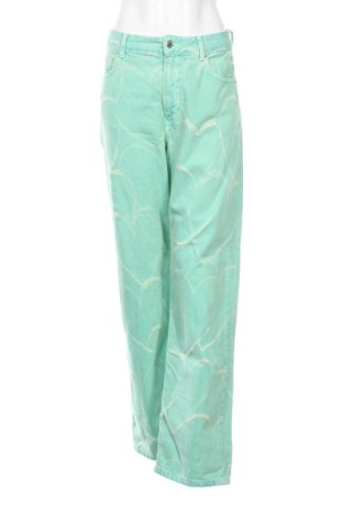 Damskie jeansy Bershka, Rozmiar M, Kolor Zielony, Cena 80,38 zł