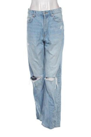 Blugi de femei Bershka, Mărime S, Culoare Albastru, Preț 91,99 Lei