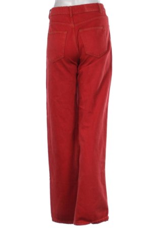Blugi de femei Pull&Bear, Mărime S, Culoare Roșu, Preț 119,90 Lei