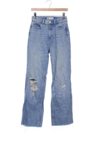 Blugi de femei Zara, Mărime XS, Culoare Albastru, Preț 85,99 Lei