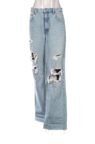 Damskie jeansy Zara, Rozmiar XL, Kolor Niebieski, Cena 75,02 zł