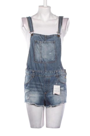 Salopetă scurtă de damă Bershka, Mărime M, Culoare Albastru, Preț 150,99 Lei