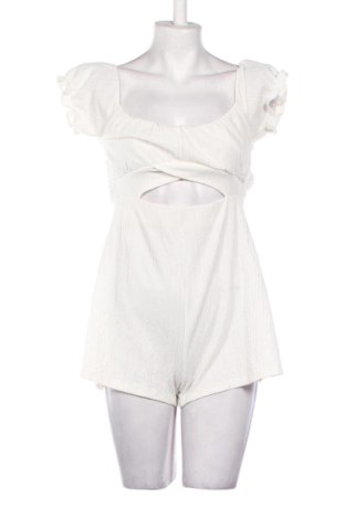 Дамски къс гащеризон Bershka, Размер S, Цвят Бял, Цена 20,45 €