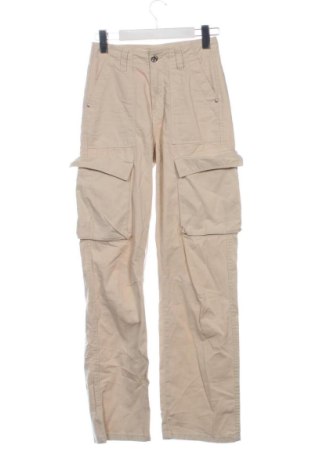 Damskie spodnie Bershka, Rozmiar XS, Kolor Beżowy, Cena 42,99 zł, #136315542