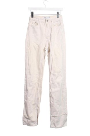 Damskie spodnie Zara, Rozmiar XS, Kolor ecru, Cena 72,99 zł