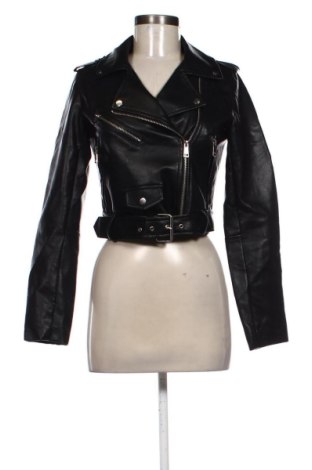 Női bőrkabát Stradivarius, Méret XS, Szín Fekete, Ár 54 989 Ft