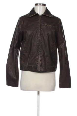 Damen Lederjacke H&M Divided, Größe XXS, Farbe Braun, Preis 29,73 €