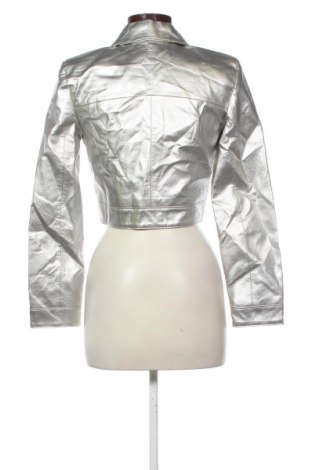 Geacă de piele pentru femei Mango, Mărime XS, Culoare Argintiu, Preț 129,99 Lei