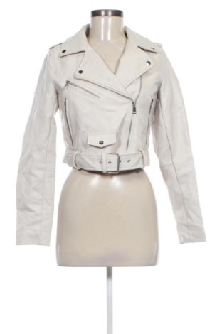 Geacă de piele pentru femei Stradivarius, Mărime S, Culoare Bej, Preț 294,99 Lei