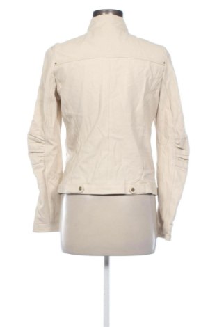 Geacă de piele pentru femei Zara, Mărime L, Culoare Ecru, Preț 129,99 Lei