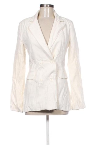 Sacou de femei Bershka, Mărime M, Culoare Ecru, Preț 151,99 Lei