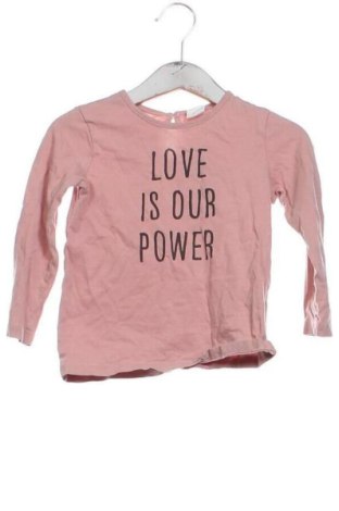 Kinder Shirt H&M, Größe 12-18m/ 80-86 cm, Farbe Aschrosa, Preis 6,00 €
