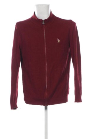 Férfi kardigán U.S. Polo Assn., Méret XL, Szín Piros, Ár 13 223 Ft