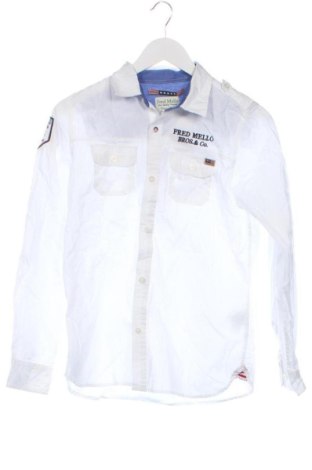 Herrenhemd Fred Mello, Größe S, Farbe Weiß, Preis 22,99 €