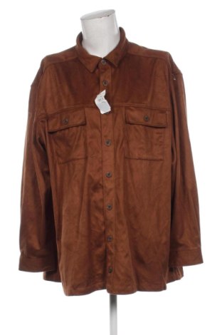 Herrenhemd Kiabi, Größe 5XL, Farbe Braun, Preis 27,99 €