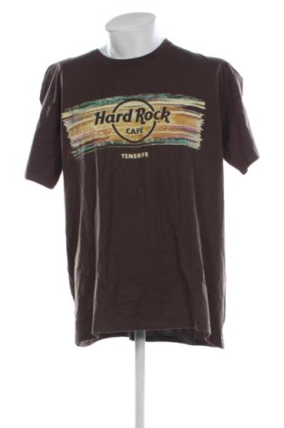 Мъжка тениска Hard Rock, Размер L, Цвят Кафяв, Цена 10,22 €