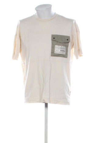 Ανδρικό t-shirt Napapijri, Μέγεθος L, Χρώμα Εκρού, Τιμή 21,00 €