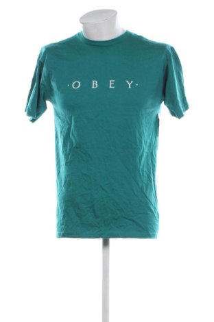 Herren T-Shirt Obey, Größe M, Farbe Grün, Preis € 18,99