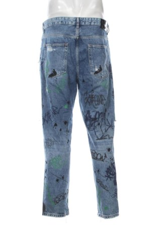 Blugi de bărbați Bershka, Mărime L, Culoare Albastru, Preț 123,99 Lei
