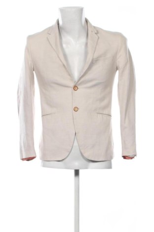 Herren Sakko Zara, Größe M, Farbe Beige, Preis 28,99 €