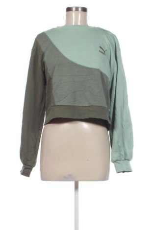 Дамска блуза PUMA, Размер M, Цвят Зелен, Цена 25,05 €