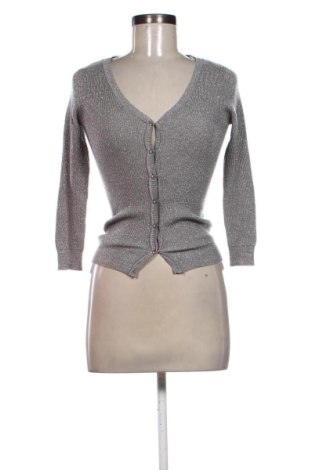 Damen Strickjacke Zara, Größe M, Farbe Silber, Preis 14,00 €