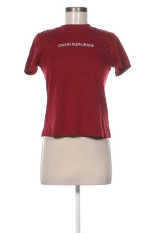 Γυναικείο t-shirt Calvin Klein Jeans, Μέγεθος S, Χρώμα Κόκκινο, Τιμή 17,00 €