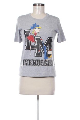 Damen T-Shirt Love Moschino, Größe XS, Farbe Grau, Preis 35,00 €