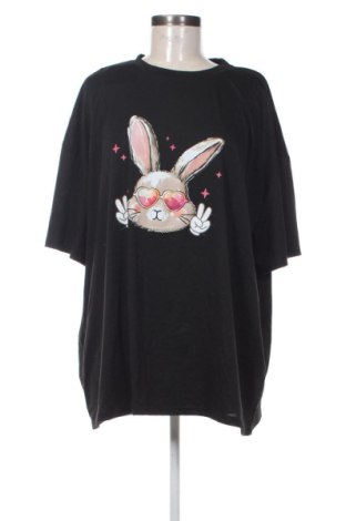 Γυναικείο t-shirt SHEIN, Μέγεθος 3XL, Χρώμα Μαύρο, Τιμή 9,00 €