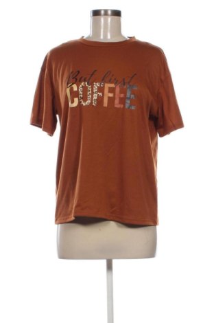 Γυναικείο t-shirt SHEIN, Μέγεθος L, Χρώμα Καφέ, Τιμή 9,99 €, #136479377