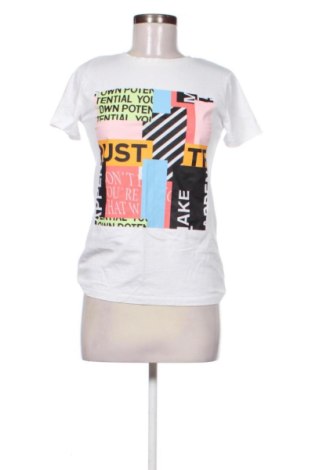 Γυναικείο t-shirt Stradivarius, Μέγεθος S, Χρώμα Λευκό, Τιμή 9,00 €