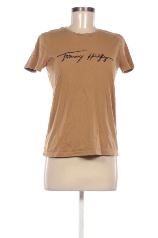 Γυναικείο t-shirt Tommy Hilfiger, Μέγεθος S, Χρώμα Καφέ, Τιμή 17,00 €