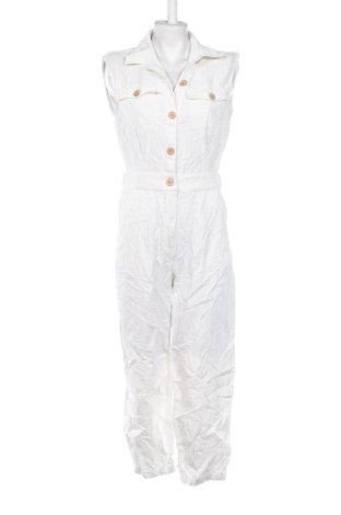 Дамски дълъг гащеризон Zara, Размер M, Цвят Бял, Цена 21,47 €