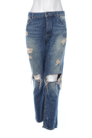 Damskie jeansy Bershka, Rozmiar L, Kolor Niebieski, Cena 73,99 zł, #136329944