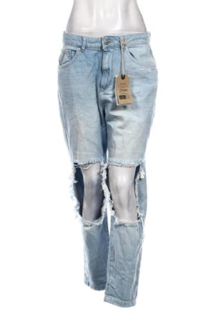 Γυναικείο Τζίν Bershka, Μέγεθος L, Χρώμα Μπλέ, Τιμή 28,99 €