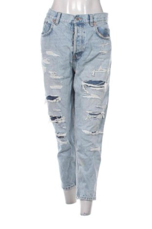 Damskie jeansy Zara, Rozmiar XXL, Kolor Niebieski, Cena 75,02 zł