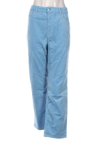 Pantaloni de velvet de femei H&M, Mărime XXL, Culoare Albastru, Preț 122,58 Lei, #136425826