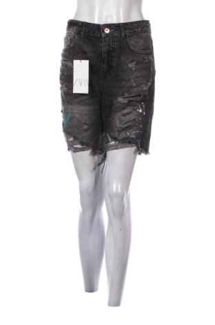 Pantaloni scurți de femei Zara, Mărime L, Culoare Negru, Preț 113,99 Lei