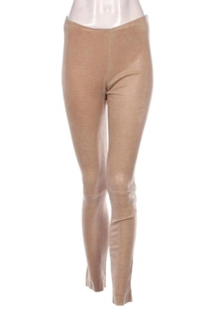 Pantaloni de piele pentru damă DROMe, Mărime S, Culoare Bej, Preț 1.021,79 Lei
