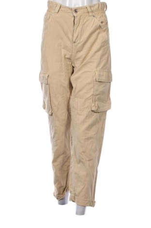 Pantaloni de femei Bershka, Mărime S, Culoare Bej, Preț 91,99 Lei