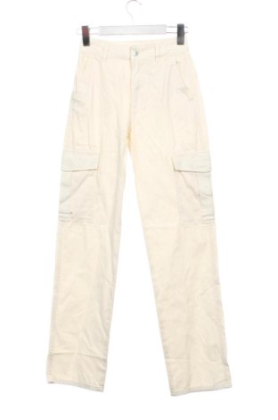 Damskie spodnie Pull&Bear, Rozmiar XXS, Kolor ecru, Cena 78,99 zł