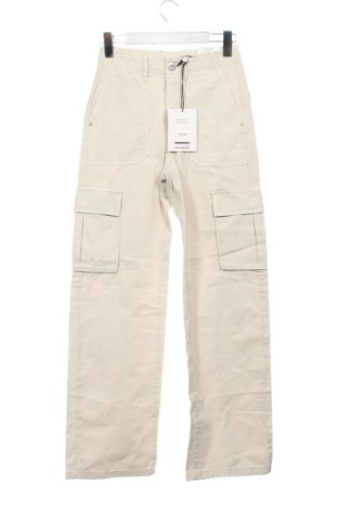 Damskie spodnie Pull&Bear, Rozmiar XS, Kolor Beżowy, Cena 123,99 zł