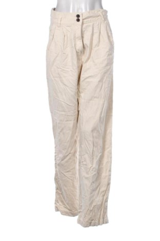 Pantaloni de femei Pull&Bear, Mărime M, Culoare Ecru, Preț 91,99 Lei