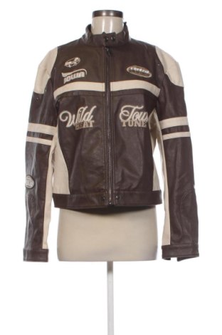 Damen Lederjacke Bershka, Größe L, Farbe Braun, Preis € 26,99, #136393944
