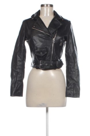 Damen Lederjacke Bershka, Größe S, Farbe Schwarz, Preis € 38,99