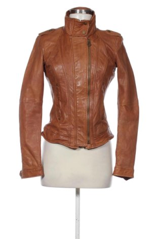 Damen Lederjacke Bershka, Größe M, Farbe Braun, Preis 49,68 €