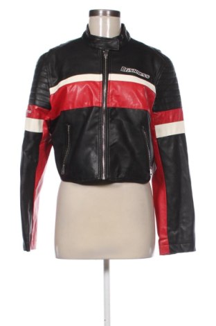 Geacă de piele pentru femei Bershka, Mărime L, Culoare Multicolor, Preț 183,99 Lei