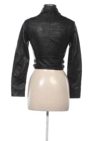 Dámska kožená bunda  Bershka, Veľkosť XS, Farba Čierna, Cena  35,95 €