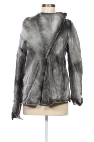 Geacă de piele pentru femei Unbranded, Mărime M, Culoare Gri, Preț 271,99 Lei, #136491810